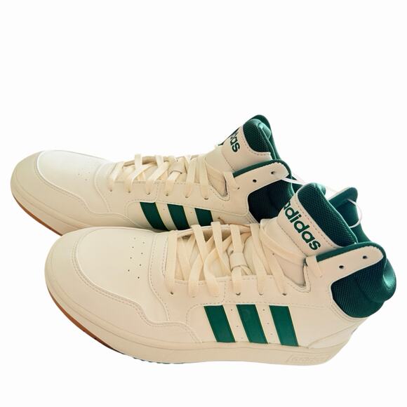 Adidas Hoops 3.0 Mid Men's Athletic Shoe White Sneakers Trainers Footwear - Picture 5 of 9